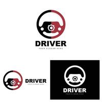 logotipo de direção de carro, vetor de motorista, design de veículo de transporte, reparo, manutenção, garagem de carro