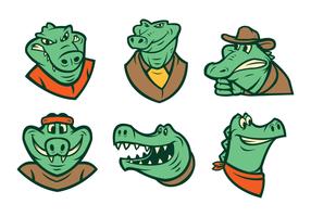Vetor de logotipo de crocodilo grátis