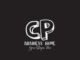 único cp pc logotipo ícone, criativo cp carta logotipo vetor