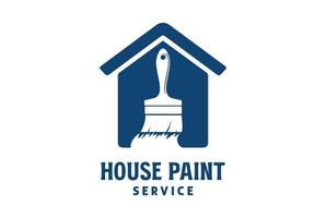 simples minimalista casa ícone com pintura escova para renovação serviço logotipo vetor