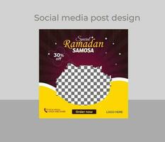 Ramadã Comida social meios de comunicação postar vetor