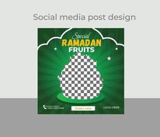 Ramadã Comida social meios de comunicação postar vetor