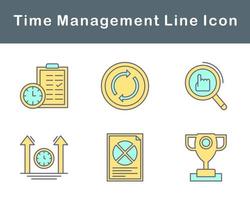 Tempo gestão vetor ícone conjunto