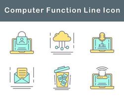 computador função vetor ícone conjunto