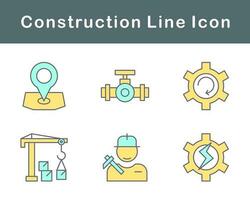 conjunto de ícones de vetores de construção