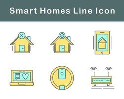 inteligente casas vetor ícone conjunto