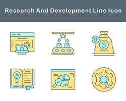 pesquisa e desenvolvimento vetor ícone conjunto