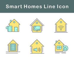 inteligente casas vetor ícone conjunto