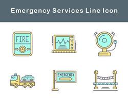 emergência Serviços vetor ícone conjunto