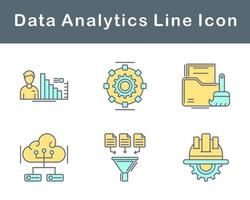 dados analytics vetor ícone conjunto