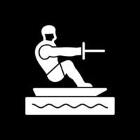 design de ícone de vetor de esqui descalço