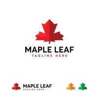 canadian maple leaf logo designs concept vector, red leaf logo template vetor