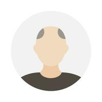 esvaziar face ícone avatar com Careca correção. vetor ilustração.