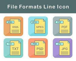 Arquivo formatos vetor ícone conjunto