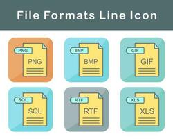 Arquivo formatos vetor ícone conjunto