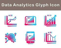 dados analytics vetor ícone conjunto