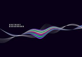abstrato ondas dinâmicas fundo com design de linha colorida para capa, web, cartaz, cartão de visita. ilustração vetorial vetor