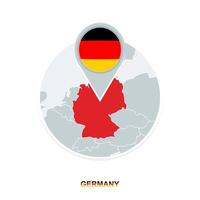 Alemanha mapa e bandeira, vetor mapa ícone com em destaque Alemanha
