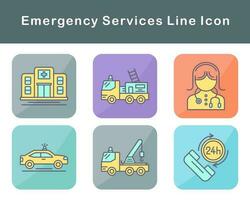emergência Serviços vetor ícone conjunto