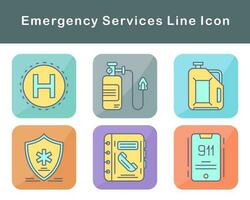 emergência Serviços vetor ícone conjunto