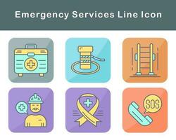 emergência Serviços vetor ícone conjunto