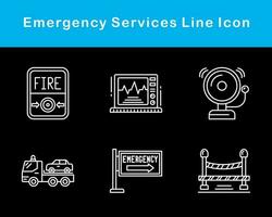 emergência Serviços vetor ícone conjunto