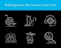 emergência Serviços vetor ícone conjunto