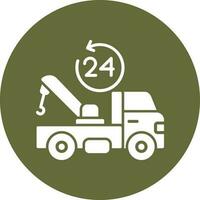 ícone de vetor de caminhão de reboque