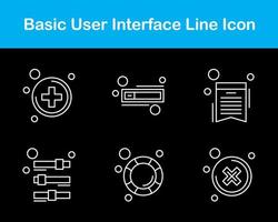 básico do utilizador interface vetor ícone conjunto