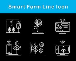 inteligente Fazenda vetor ícone conjunto