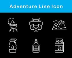 conjunto de ícones vetoriais de aventura vetor