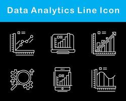 dados analytics vetor ícone conjunto