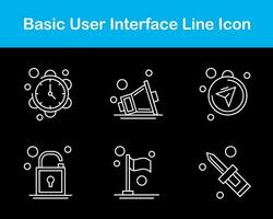 básico do utilizador interface vetor ícone conjunto