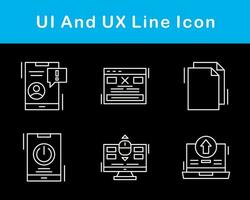 ui e ux vetor ícone conjunto