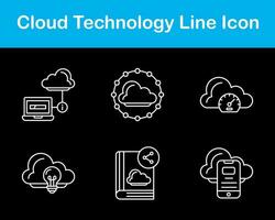 nuvem tecnologia vetor ícone conjunto