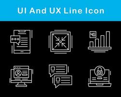 ui e ux vetor ícone conjunto