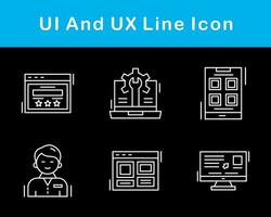 ui e ux vetor ícone conjunto