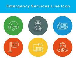 emergência Serviços vetor ícone conjunto