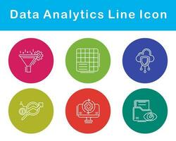 dados analytics vetor ícone conjunto