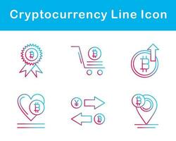 bitcoin e criptomoeda vetor ícone conjunto