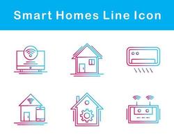 inteligente casas vetor ícone conjunto