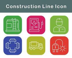 conjunto de ícones de vetores de construção