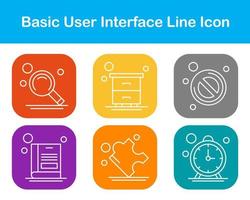 básico do utilizador interface vetor ícone conjunto