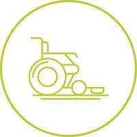 ícone de linha de cadeira de rodas vetor