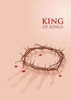 uma coroa de espinhos com a sombra da verdadeira coroa de jesus vetor