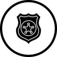 ícone de vetor de escudo da polícia