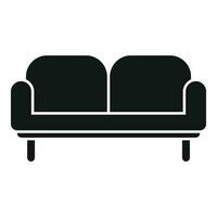 suave sofá ícone simples vetor. interior mobília vetor