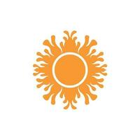 Sol logotipo ícone vetor ilustração Projeto