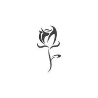 rosa flor logotipo vetor modelo