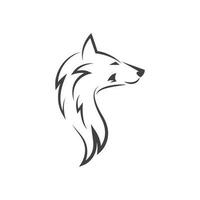 Lobo logotipo ícone vetor ilustração Projeto